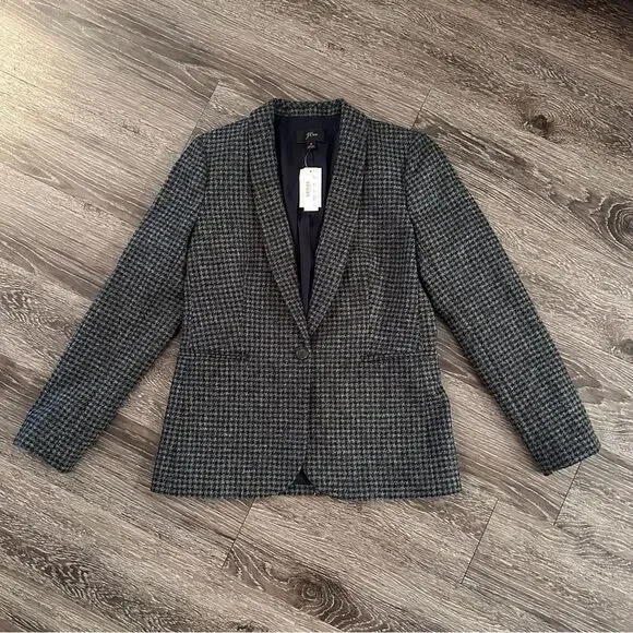 J. Crew Parke Houndstooth Blazer New - Picture 1 of 6